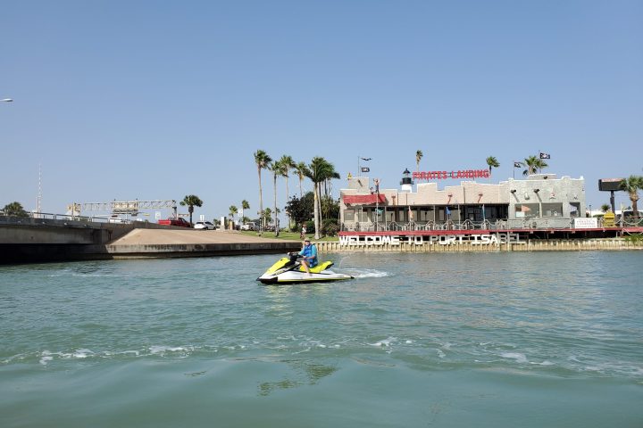 a small boat in a body of water