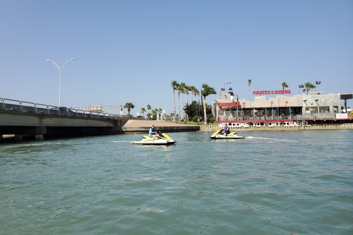 a small boat in a large body of water