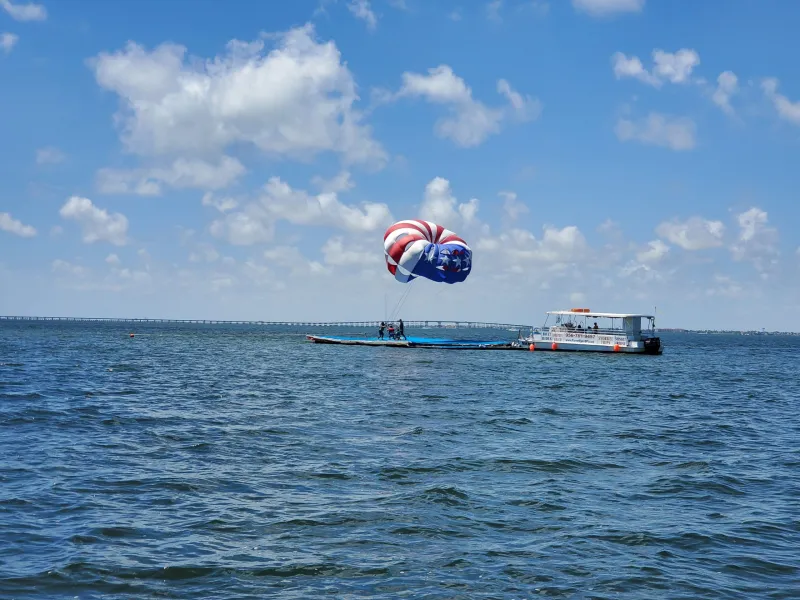 a small boat in a body of water